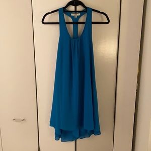 Medium Royal Blue Halter Dress w/ Bow on Back.